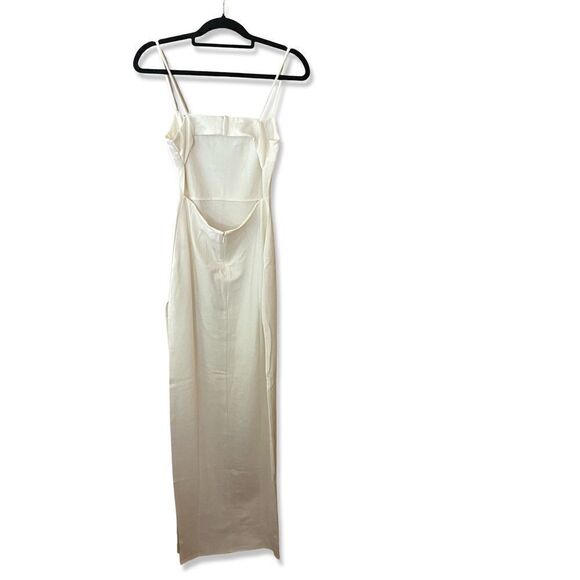 Lovers and Friends Karma maxi dress white high slit column gown Revolve M - Picture 5 of 13
